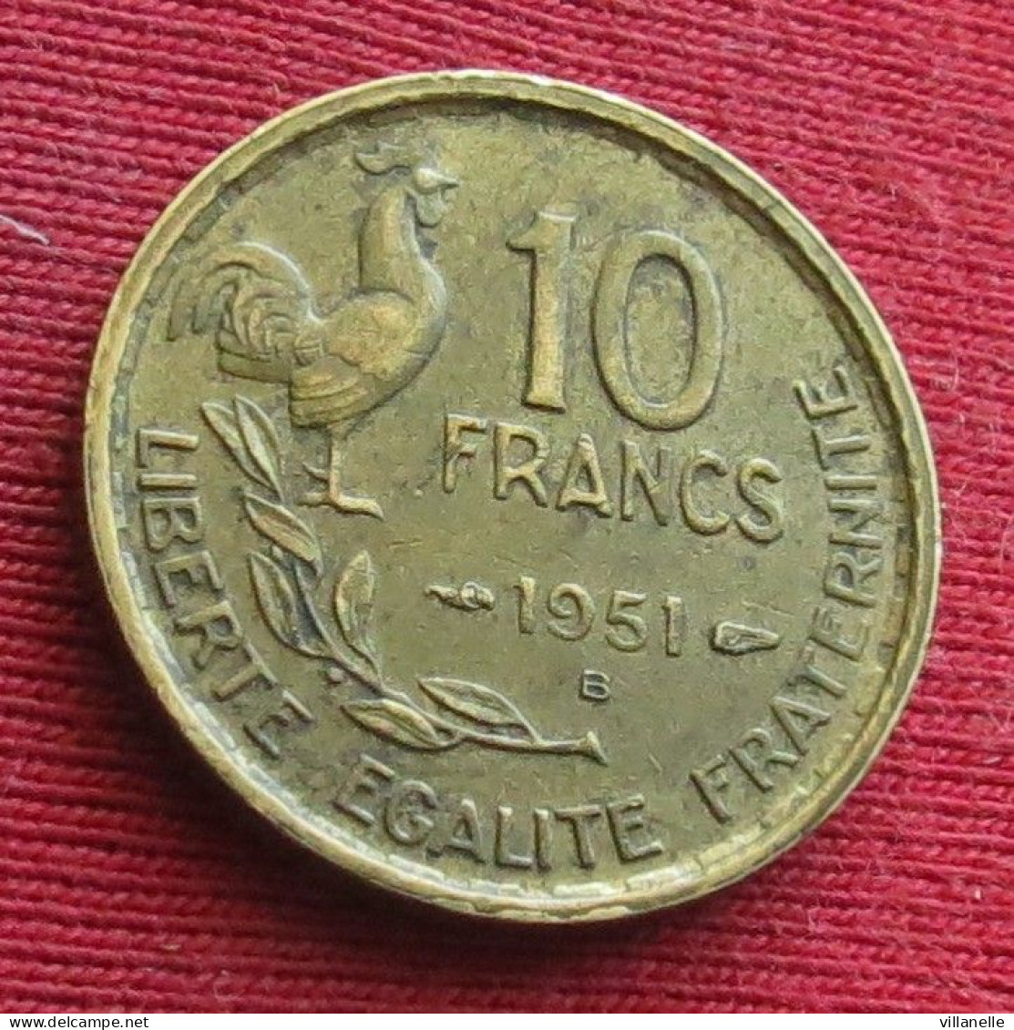 France 10 Francs 1951 B KM# 915.2 Lt 1552 *VT França Francia - Autres & Non Classés