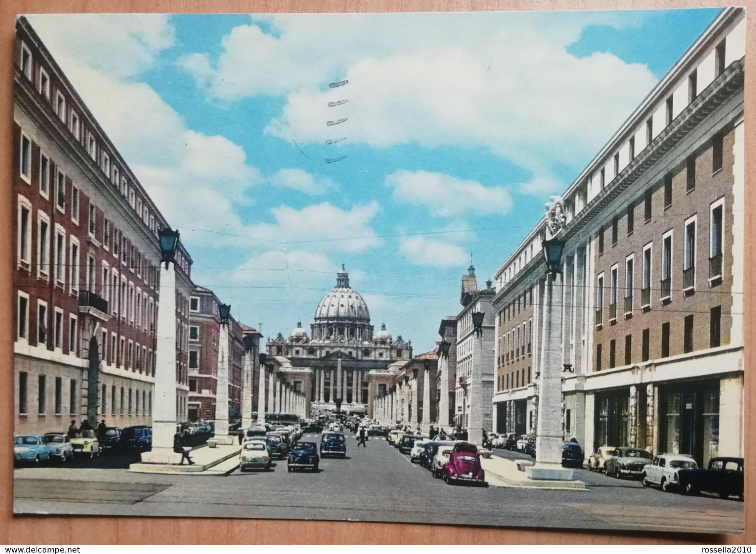 CARTOLINA Automobili 1967 ITALIA ROMA VIA DELLA CONCILIAZIONE Italy Postcard ITALIEN Ansichtskarten - Transport