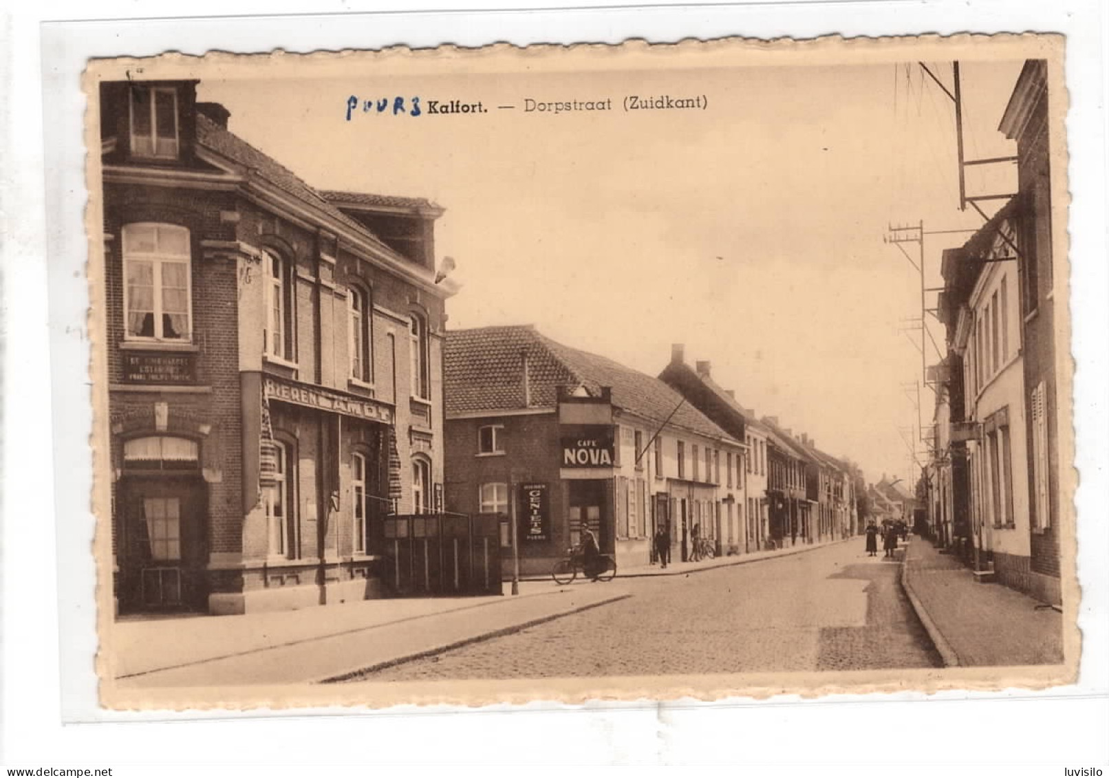 Kalfort Dorpstraat ( Zuidkant ) Café NOVA Publicité BIEREN Lamot Bières - Puurs