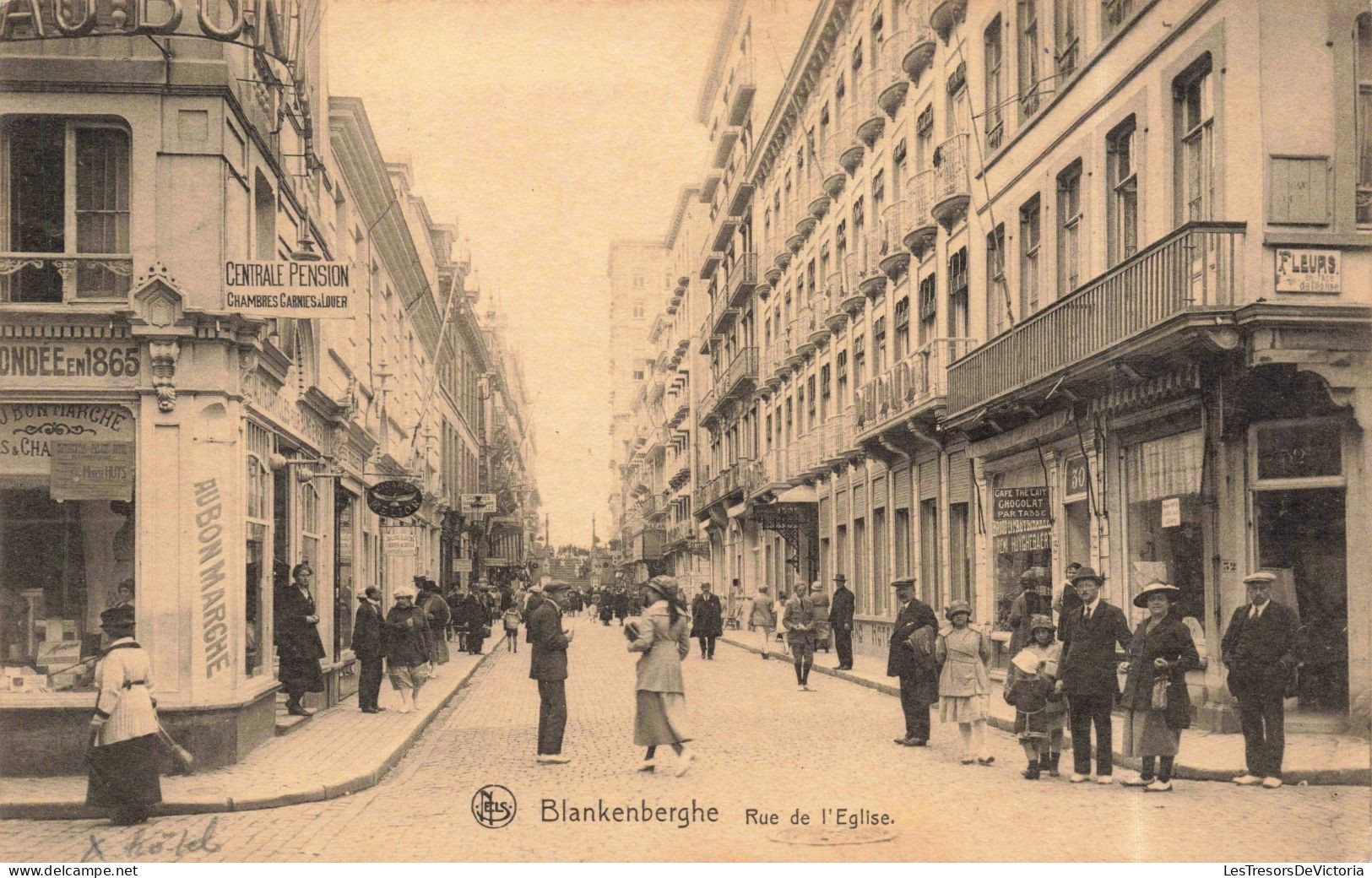 BELGIQUE - Blankenberghe -  Rue E L'Eglise - Carte Postale Ancienne - Blankenberge