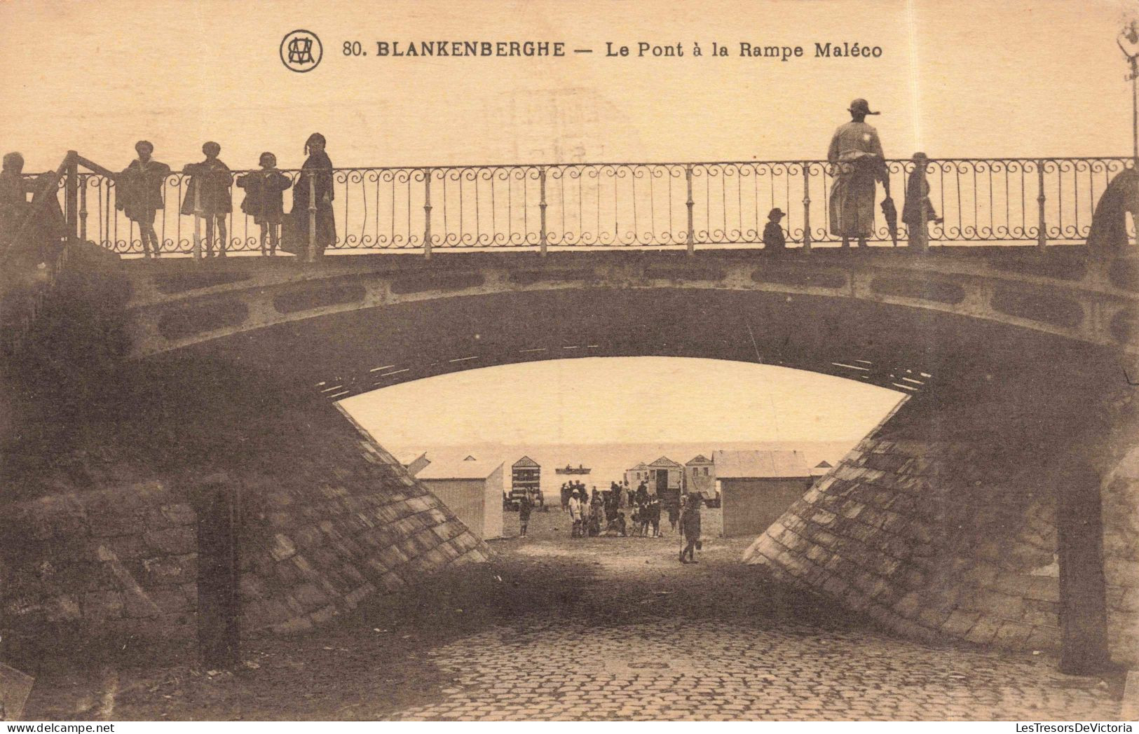 BELGIQUE - Blankenberghe - Le Pont à La Rampe Maléco - Carte Postale Ancienne - Blankenberge