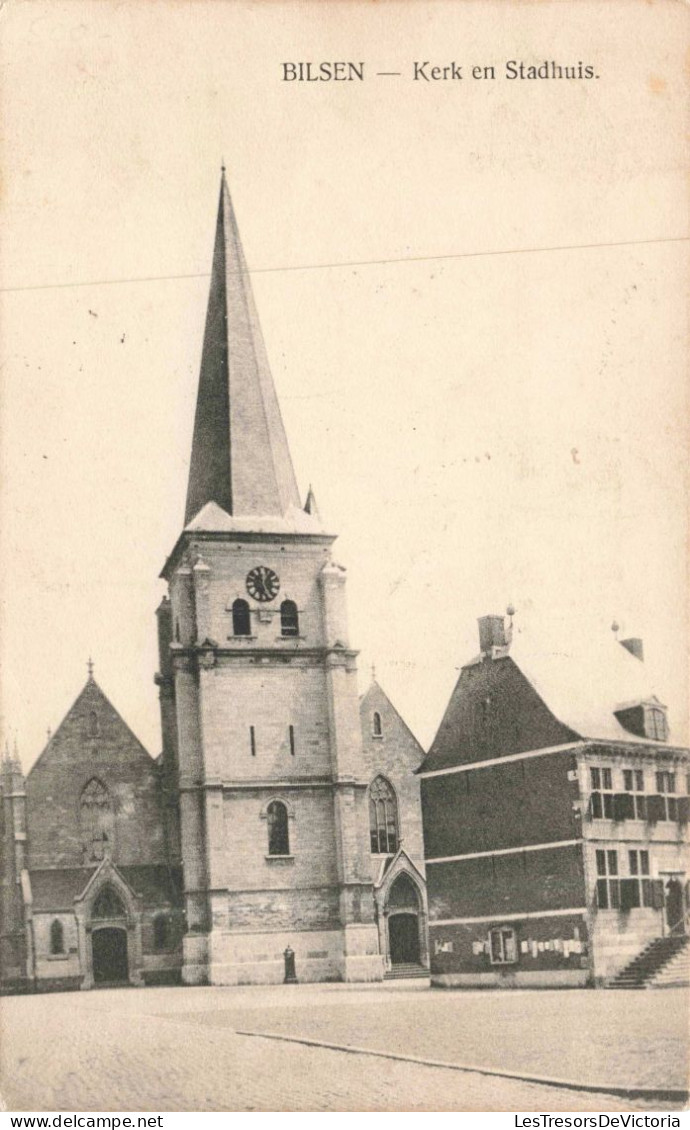 BELGIQUE - Bilzen - Kerk En Stadhuis - Carte Postale Ancienne - Bilzen