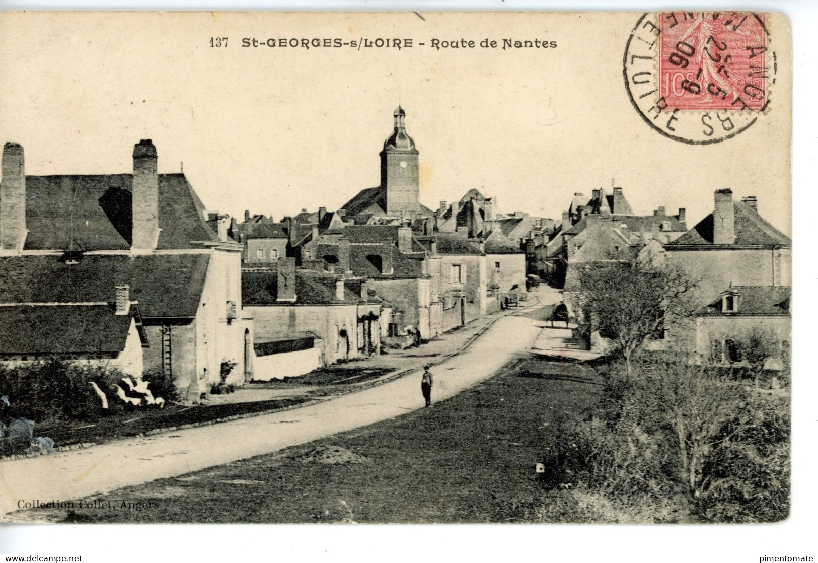 SAINT GEORGES SUR LOIRE ROUTE DE NANTES 1906 - Saint Georges Sur Loire