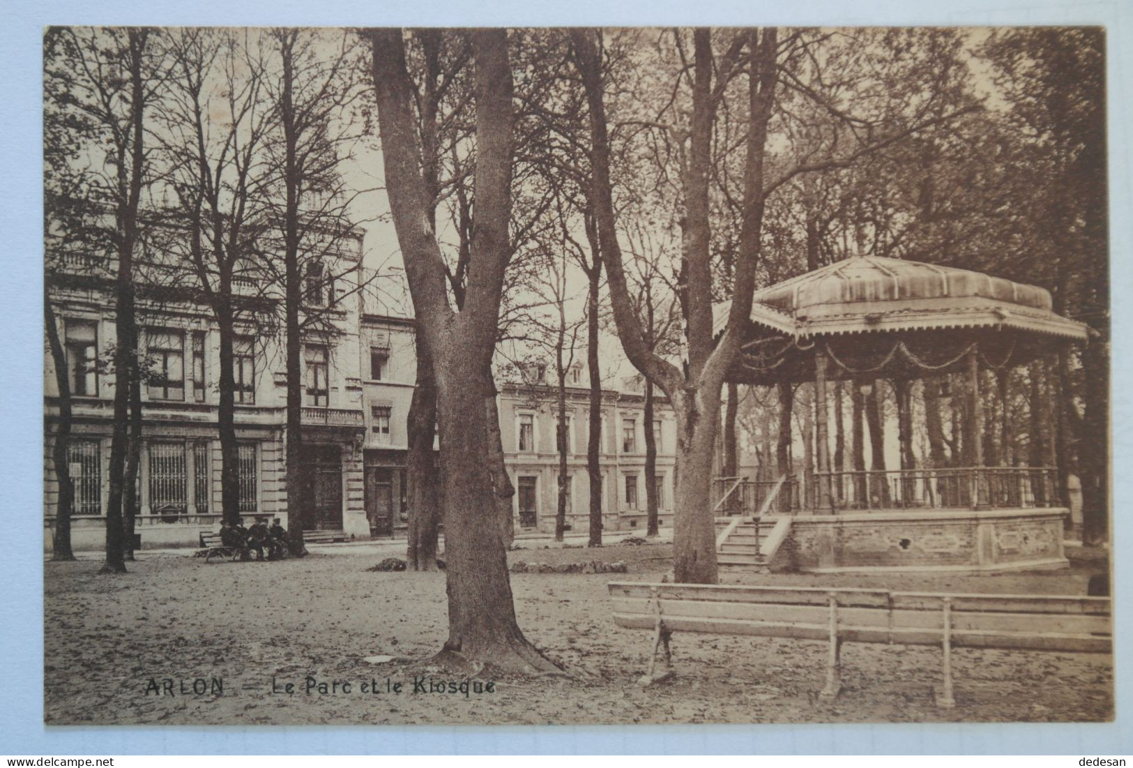 Cpa Arlon Le Parc Et Le Kiosque - Sépia Brun 1936 - NOU29 - Arlon