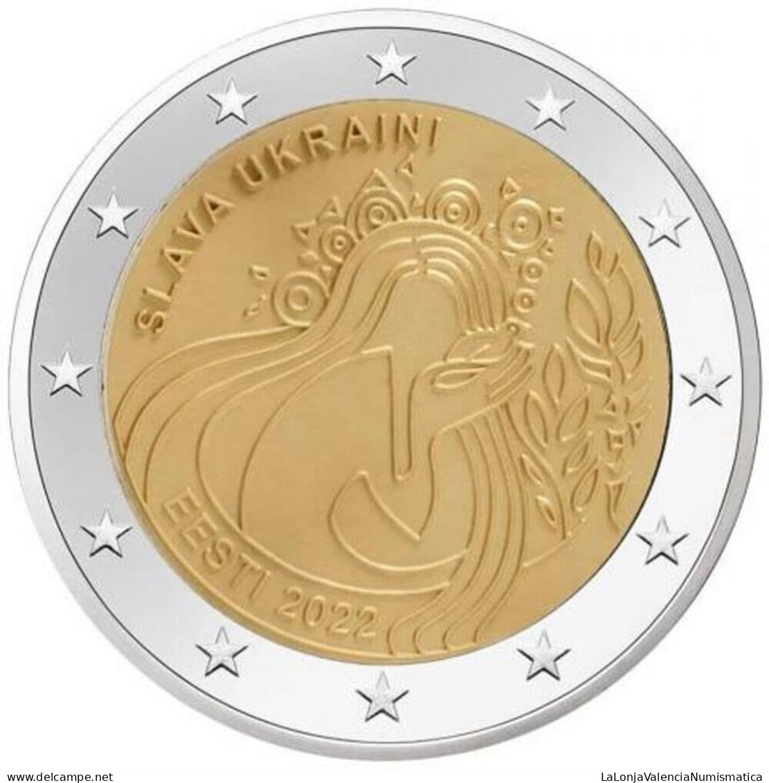 Estonia 2 Euros Conmemorativa 2022 Ucrania Y Libertad Km 103 Sc Unc - Estonie
