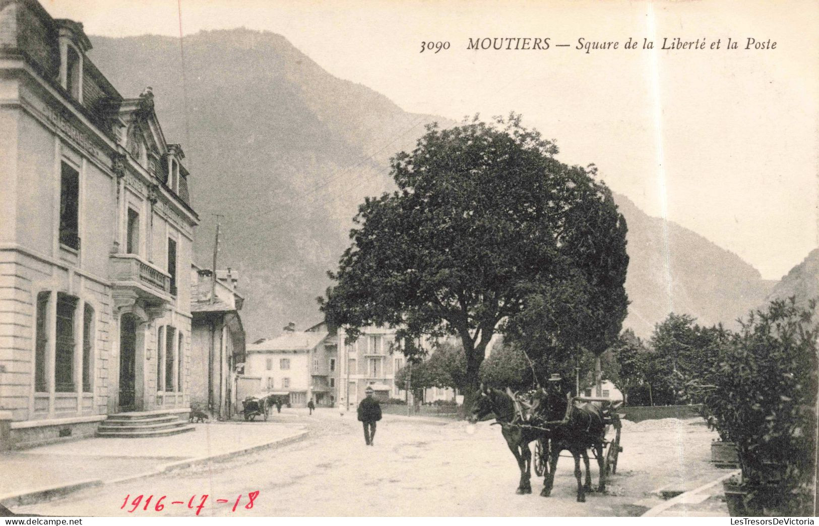 FRANCE - Moutiers -Square De La Liberté Et La Poste - Carte Postale Ancienne - Moutiers