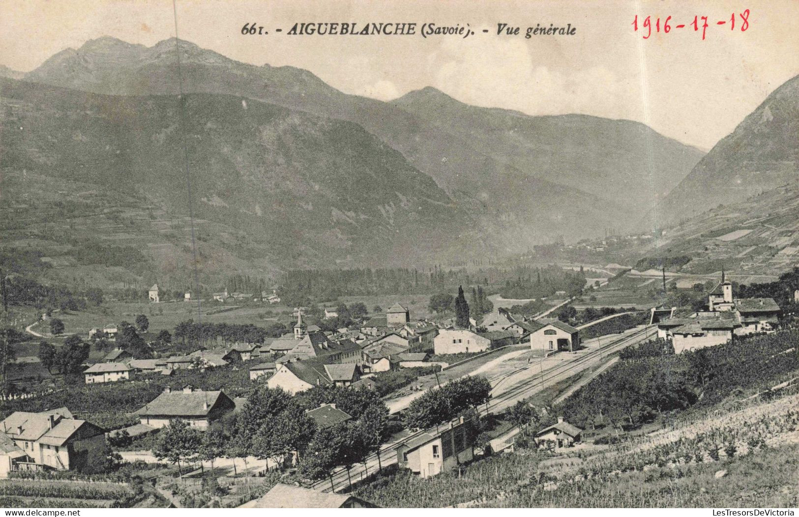 FRANCE - Albertville - Aigueblanche - Vue Générale - Carte Postale Ancienne - Albertville