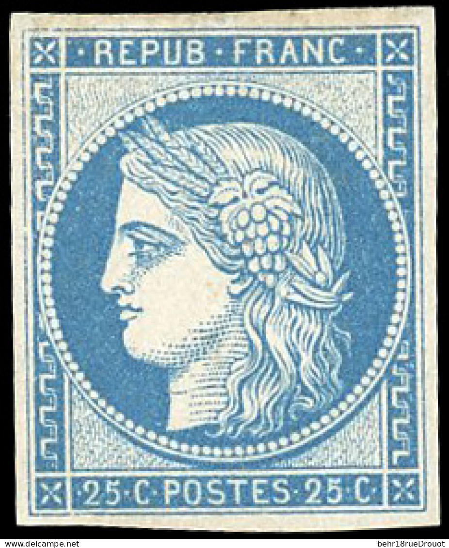 * 4d - 25c. Bleu. Réimpression. SUP. - 1849-1850 Ceres