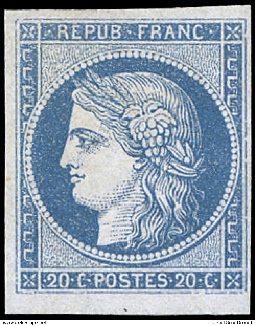 (*) 8b - 20c. Bleu S/azuré Dit ''Astruc''. Grandes Marges. SUP. - 1849-1850 Ceres