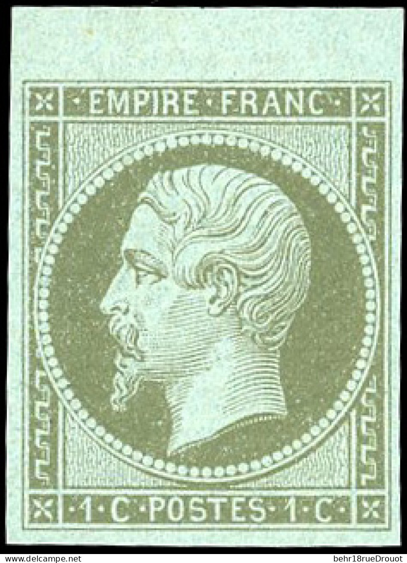 * 11 - 1c. Olive. Haut De Feuille. SUP. - 1853-1860 Napoléon III