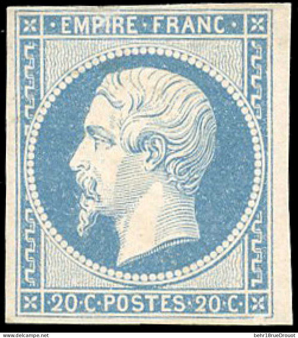 ** 14Af - 20c. Bleu Laiteux. TB. - 1853-1860 Napoléon III