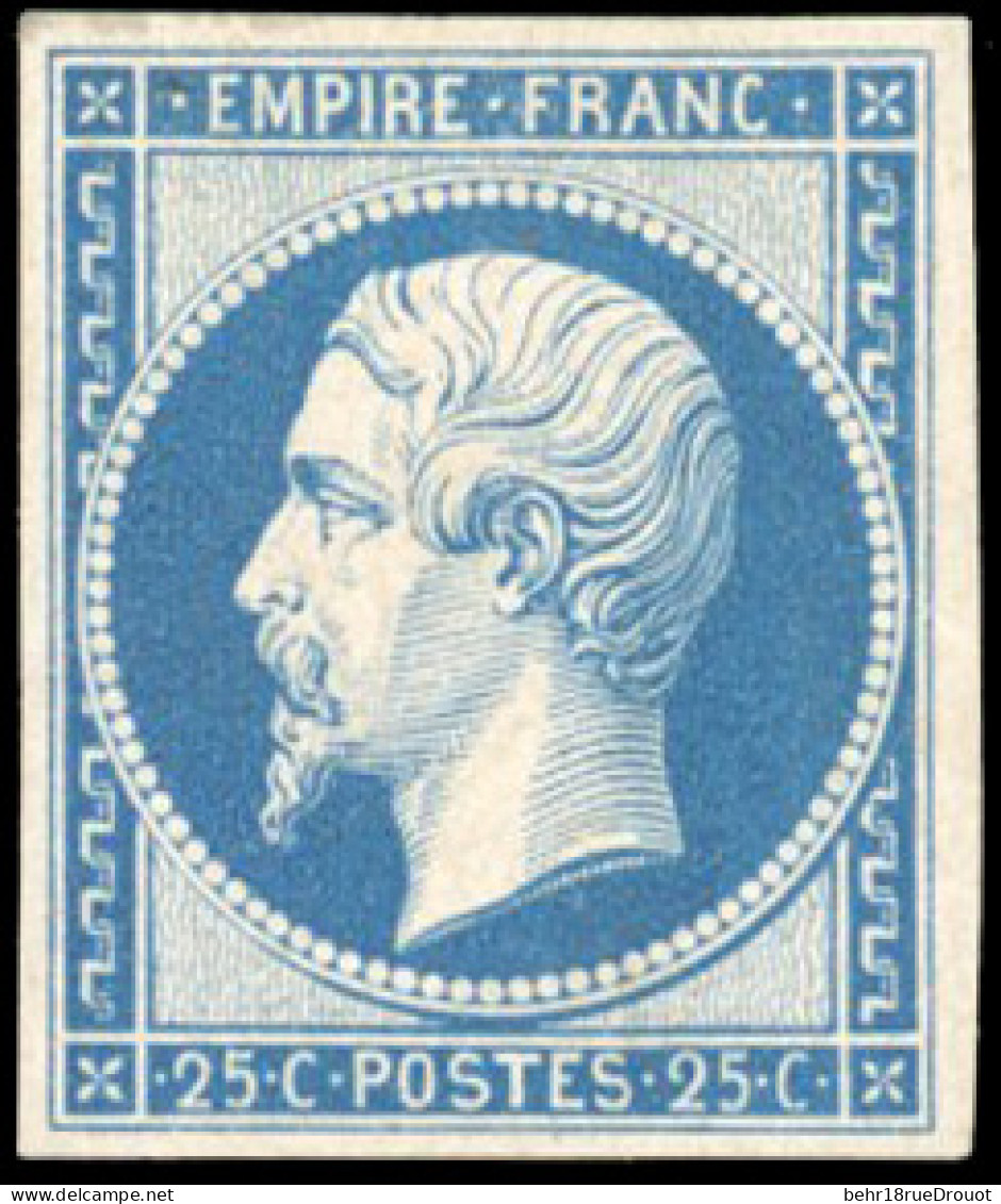 * 15c - 25c. Bleu. Réimpression. SUP. - 1853-1860 Napoleon III