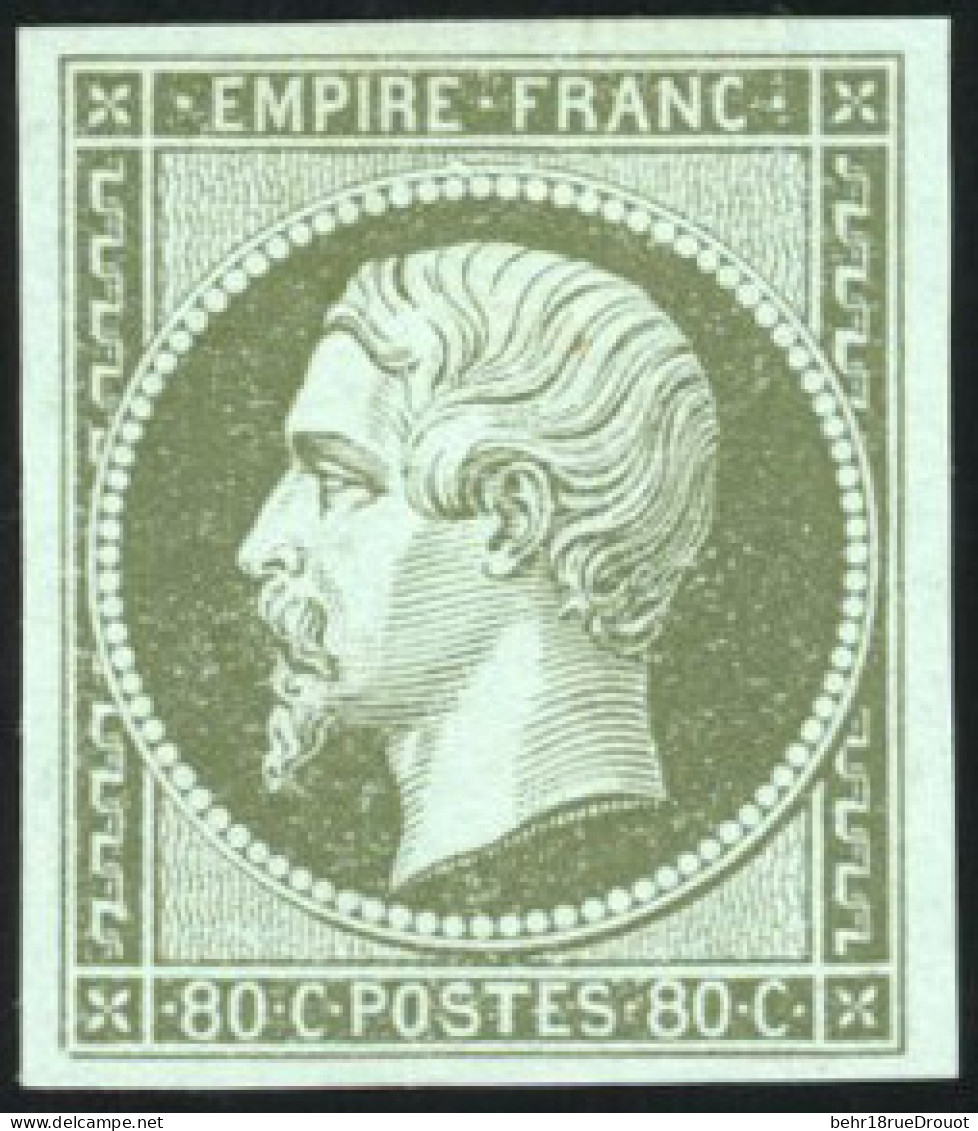 (*) 17 - Essais Du 80c. 10 Pièces En Majorité Dans La Nuance Du 1c. SUP. - 1853-1860 Napoléon III.