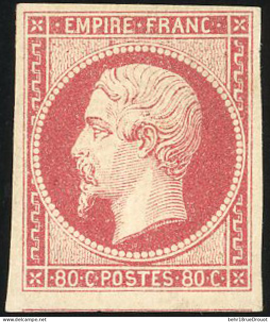 * 17Ab - 80c. Carmin-rose. Nuance Rare Du 80c. Carmin. SUP. - 1853-1860 Napoléon III