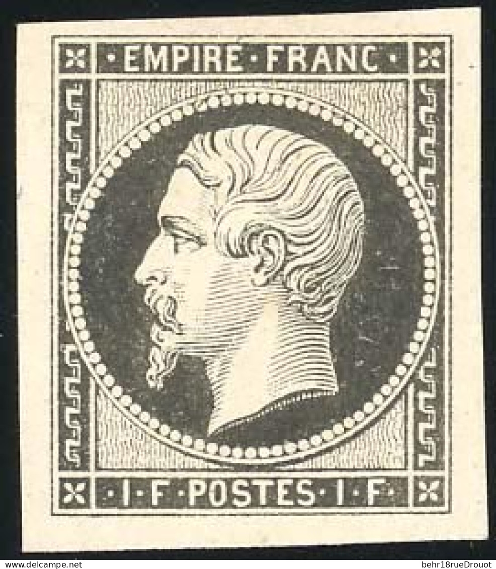 (*) 18 - Epreuve En Noir S/petit Feuillet. TB. - 1853-1860 Napoléon III.