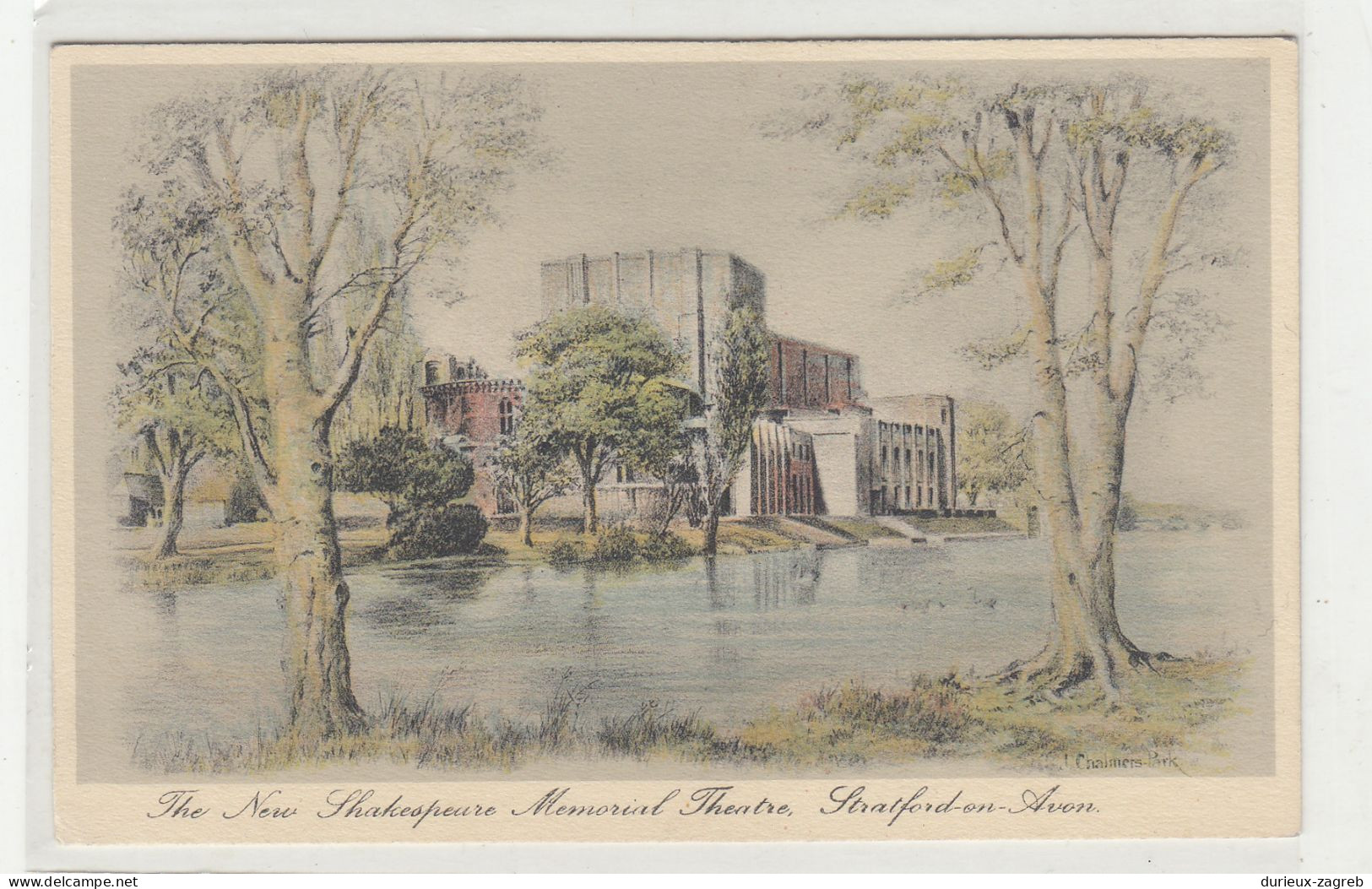 The New Shakespeare Memorial Theatre Stradford-on-Avon Old Postcard Not Posted B230920 - Stratford Upon Avon