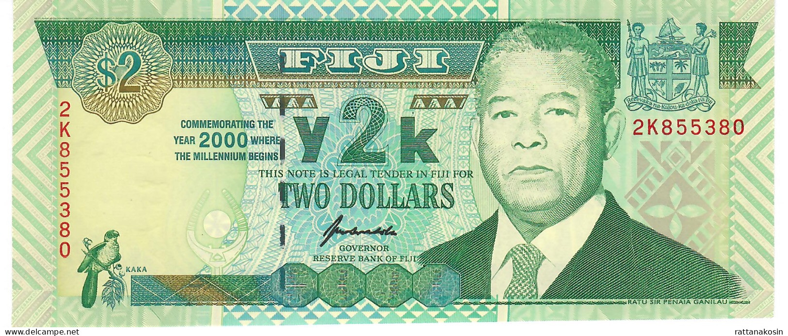 FIJI P102 2 DOLLARS 2000 #2K  COMMEMORATIVE    UNC. - Fidschi