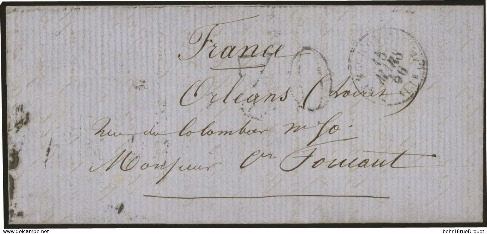 Obl. Précurseur. Lettre Manuscrite De SEBASTOPOL Du 14 Mars 1856 à Destination D'ORLEANS Frappée Du CàD De L'ARMEE D'ORI - 1849-1876: Periodo Clásico