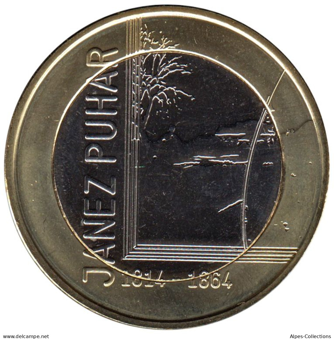 SVX00314.1 - SLOVENIE - 3 Euros 200 Ans Naissance Photographe Janez Puhar - 2014 - Slovenia