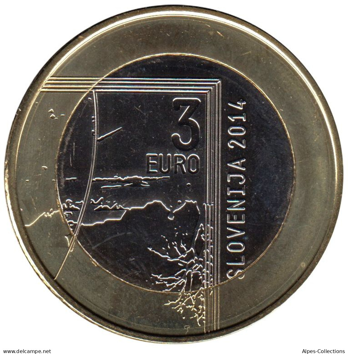 SVX00314.1 - SLOVENIE - 3 Euros 200 Ans Naissance Photographe Janez Puhar - 2014 - Slovenia