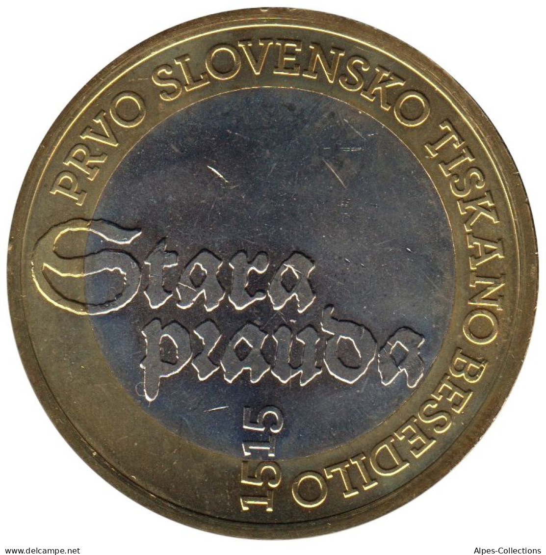 SVX00315.1 - SLOVENIE - 3 Euros 500 Ans Premier Texte Imprimé En Slovène - 2015 - Eslovenia