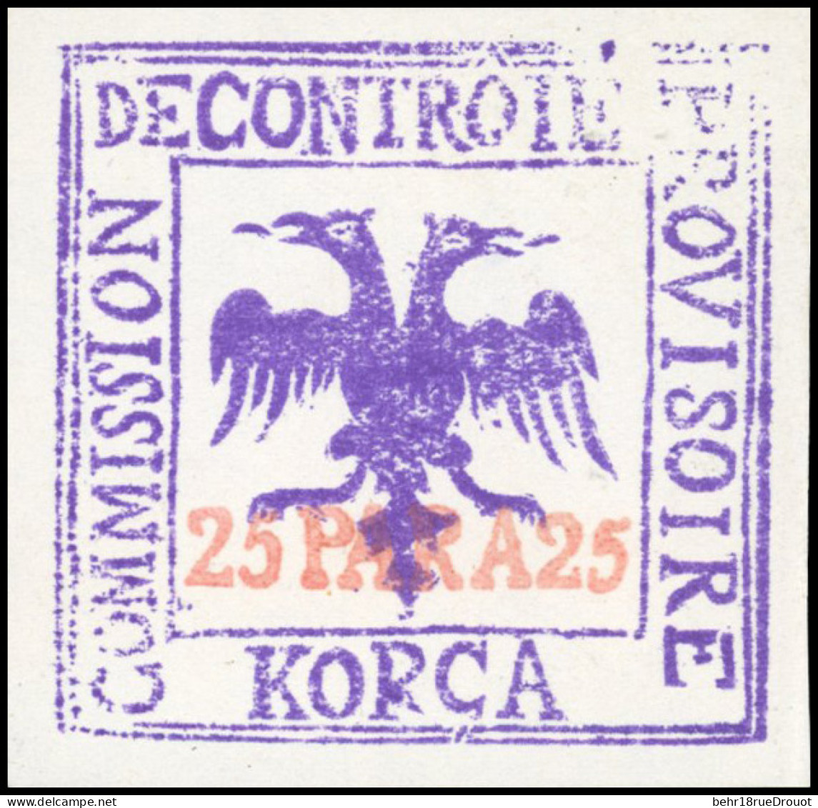 * 37A - 25 PARA 25 Violet S/verdâtre. TB. - Albania