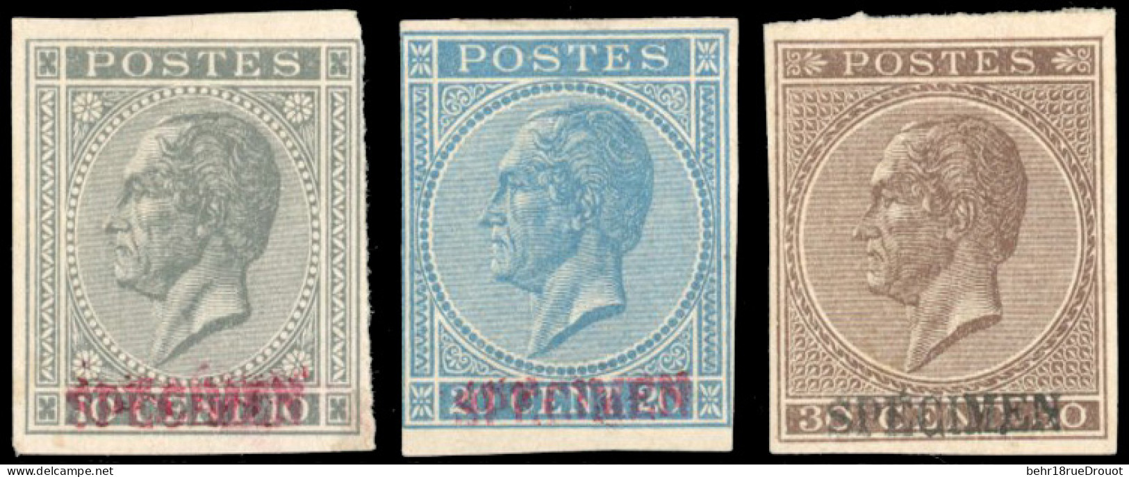 * COB#17/19 - Léopold à Gauche. 3 Valeurs ND. Surch. SPECIMEN. Petits Défauts. B à TB. - Autres & Non Classés