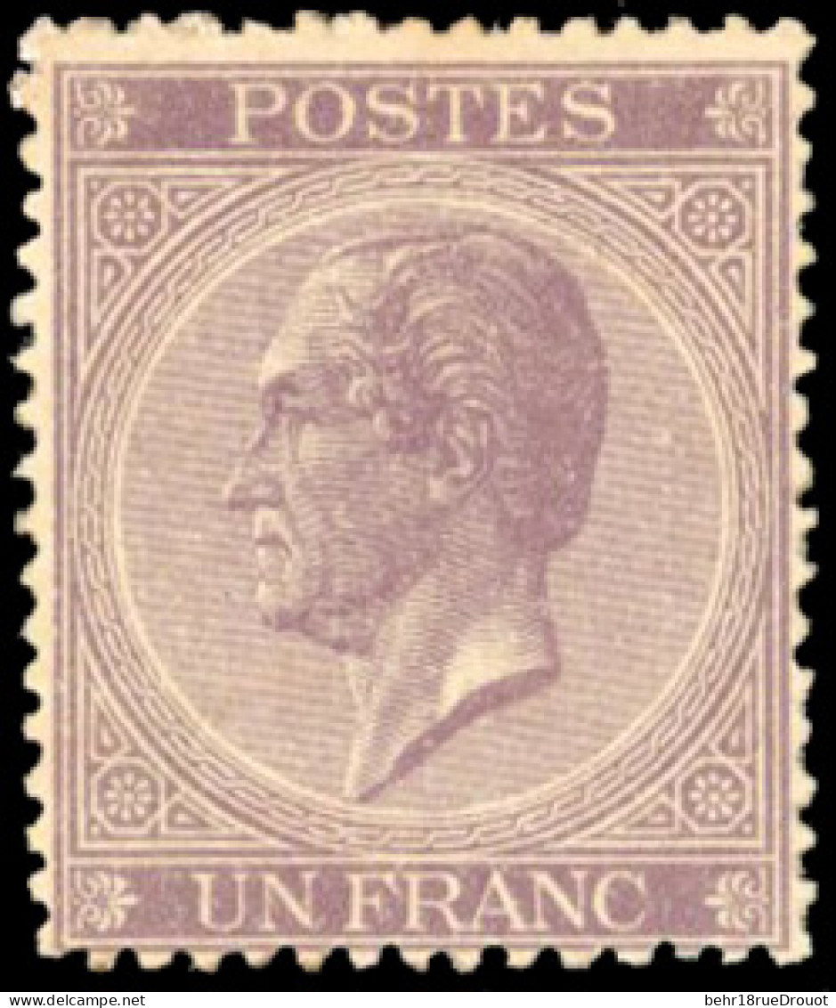 * COB#21A - 1F. Violet. Type De 1865 - Leopold Ier. Dentelé 15. Légère Trace De Charnière. Rare Dans Cette Qualité. SUP. - Andere & Zonder Classificatie