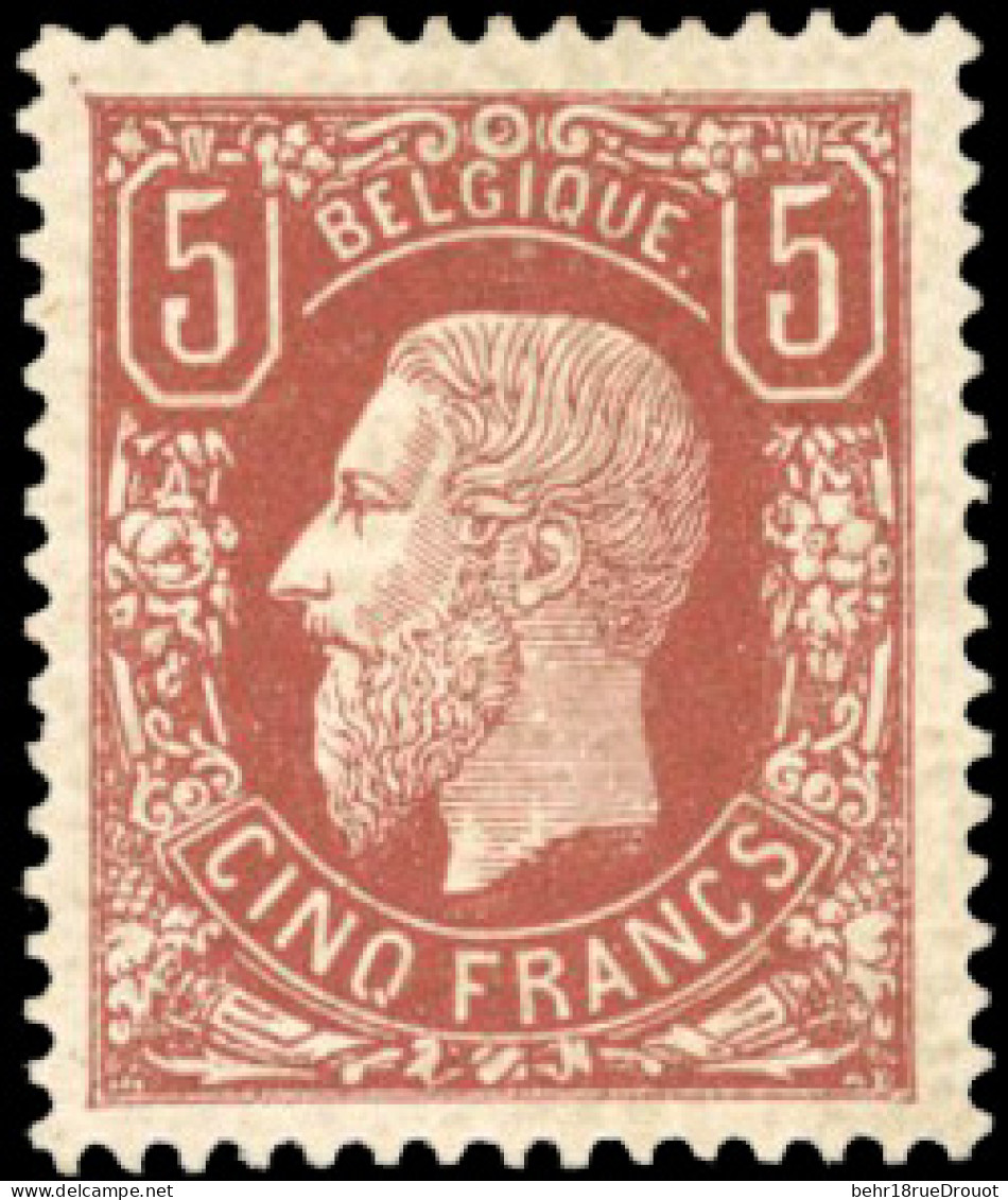 * COB#37 - 5F. Brun-rouge. Type De 1869. Très Frais. Excellent Centrage. Très Légère Charnière. SUP. - Other & Unclassified