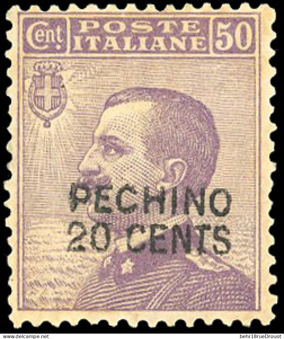 * SASSONE 6 - 1917. 50c. Violet Surcharged "PECHINO/20 CENTS", Large Part Original Gum Which Isevenly Toned. A Splendid  - Otros & Sin Clasificación