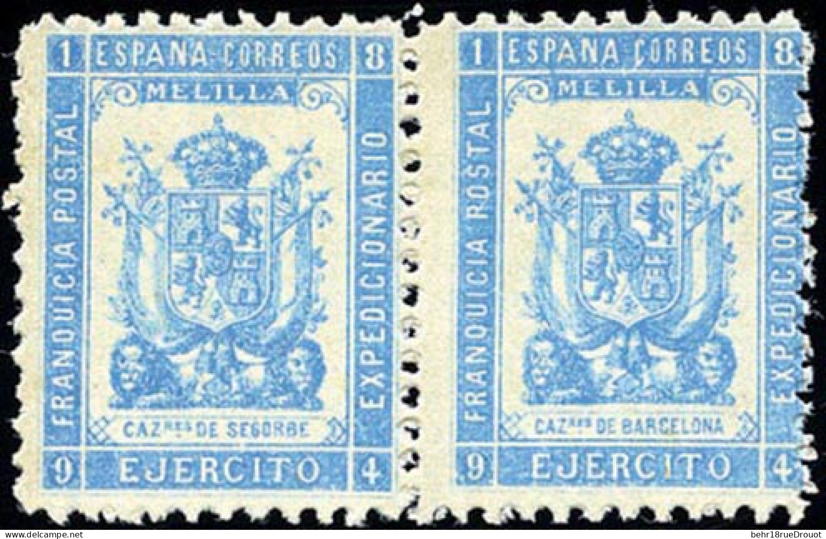 (*) 20+ 20a - Paire Se Tenant Double Erreur De Couleur. TB. - Morocco (1956-...)