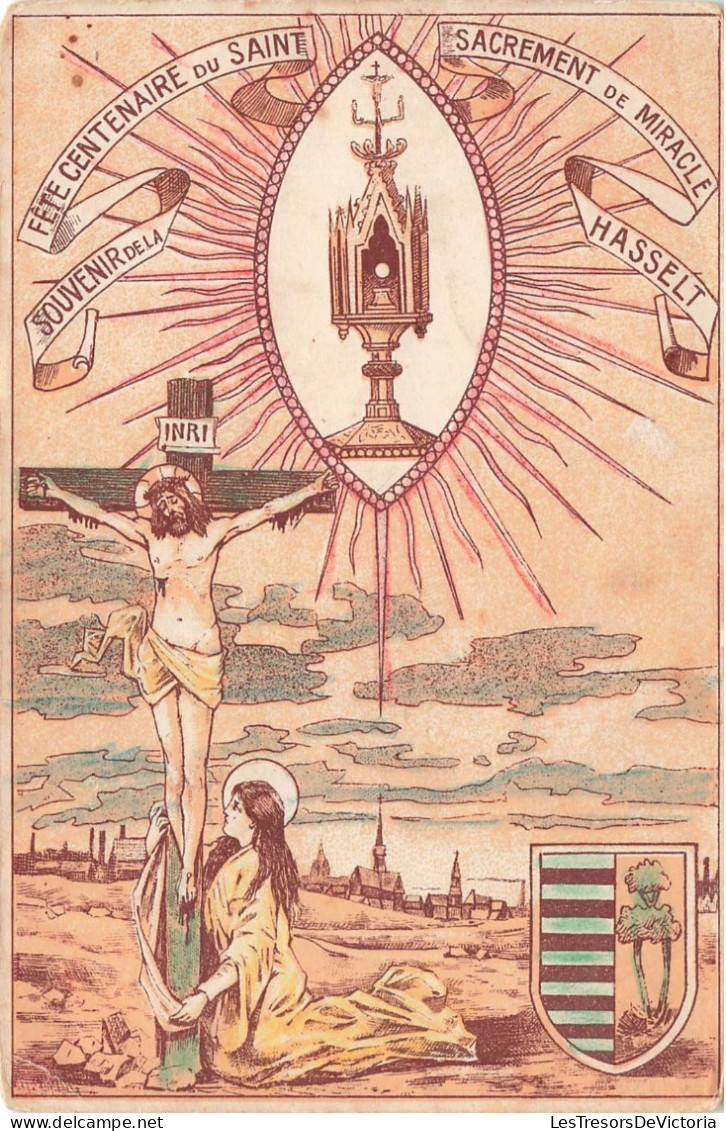 Souvenir De La Fête Centenaire Du Saint Sacrement De Miracle Hasselt  - Publicité M. Noblesse - Carte Postale Ancienne - Autres & Non Classés