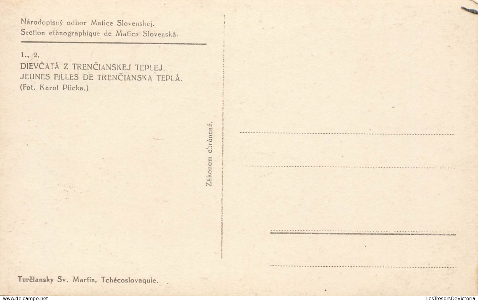 Tchécoslovaquie - Jeunes Filles De Trencianska Tepla - Carte Postale Ancienne - Tchéquie