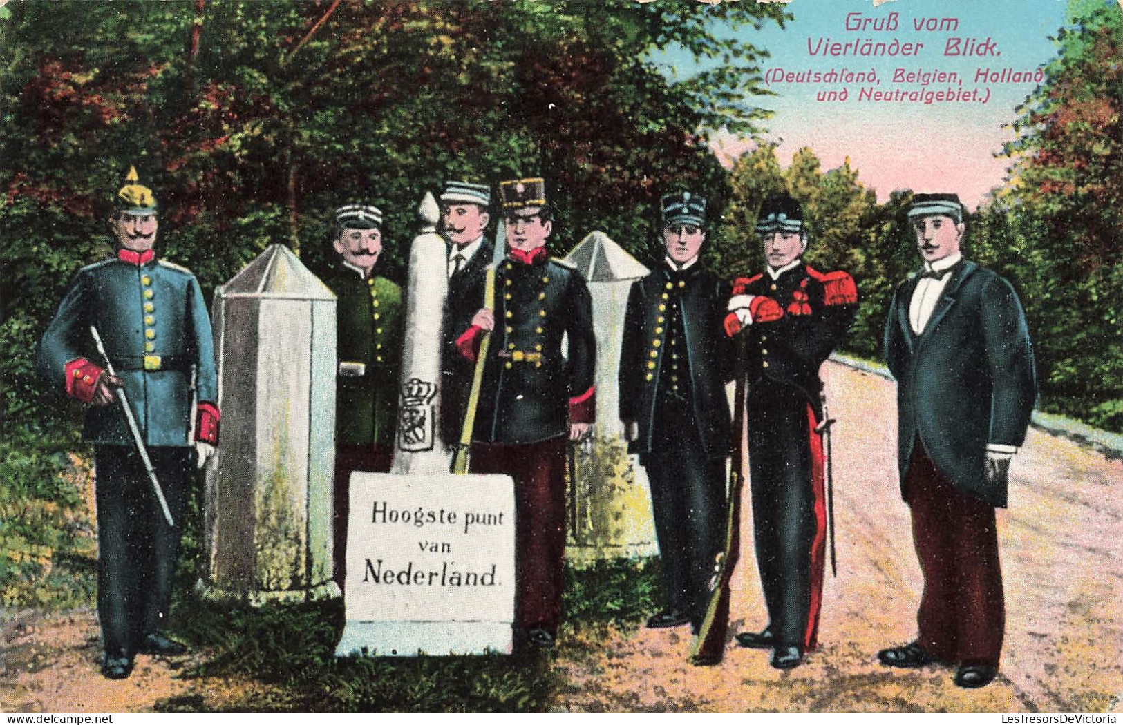 Belgique - Hoogste Punt Van Nederland - Grub Vom Vierlander Blick - Soldat - Carte Postale Ancienne - Blieberg