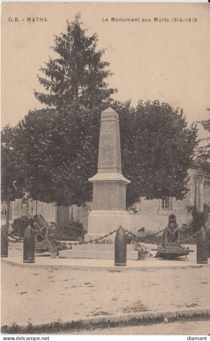 MATHA (17) - Le Monument Aux Morts 1914-1918 - état Correct - Matha