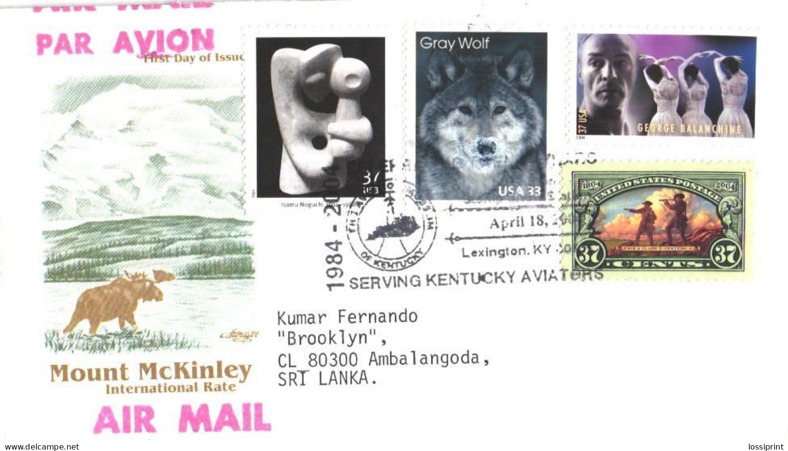 United States:USA:Special Cancellation Serving Kentucky Aviators, 1984-2004 - Covers & Documents