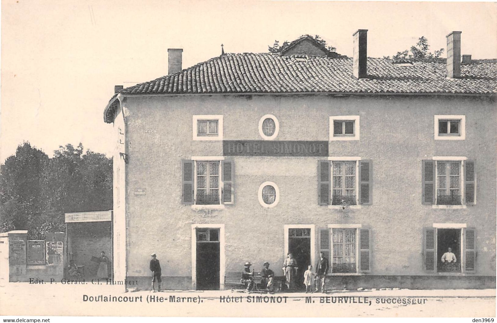 DOULAINCOURT (Haute-Marne) - Hôtel Simonot - Beurville - Voyagé 1907 (2 Scans) Vauvillier, Avoué 12 Rue Du Palais, Dijon - Doulaincourt