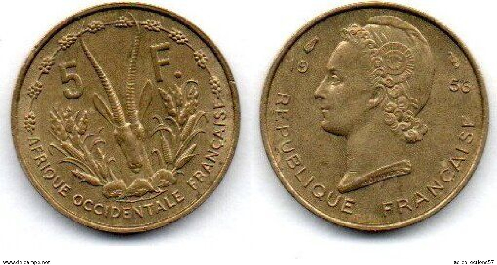 MA 24958 / AOF 5 Francs 1956 SUP - Altri – Africa