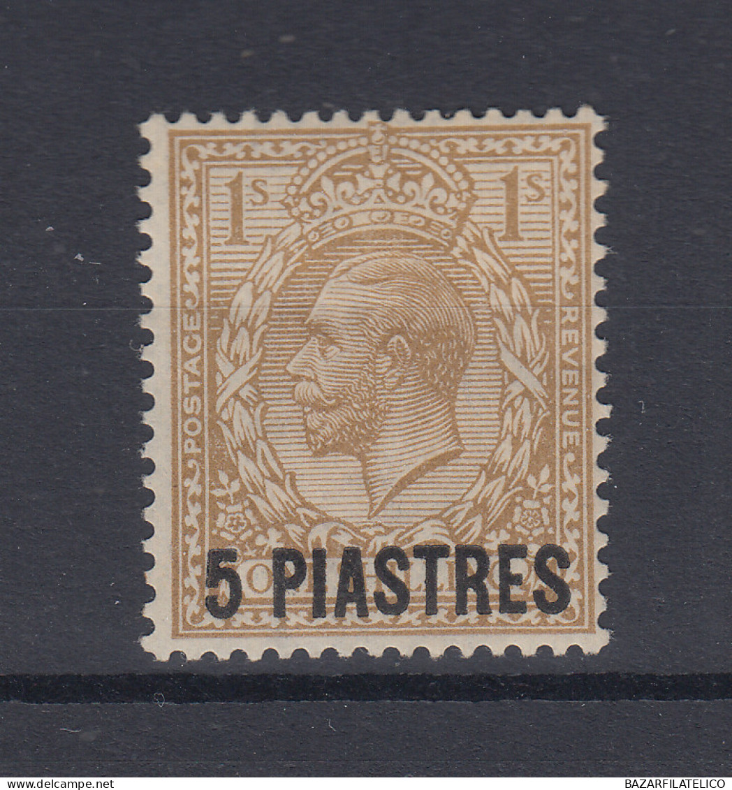 BRITISH LEVANT 1913-14 5 Pi. SU 1 S. N.40 G.O MH* HIGH QUALITY - Britisch-Levant
