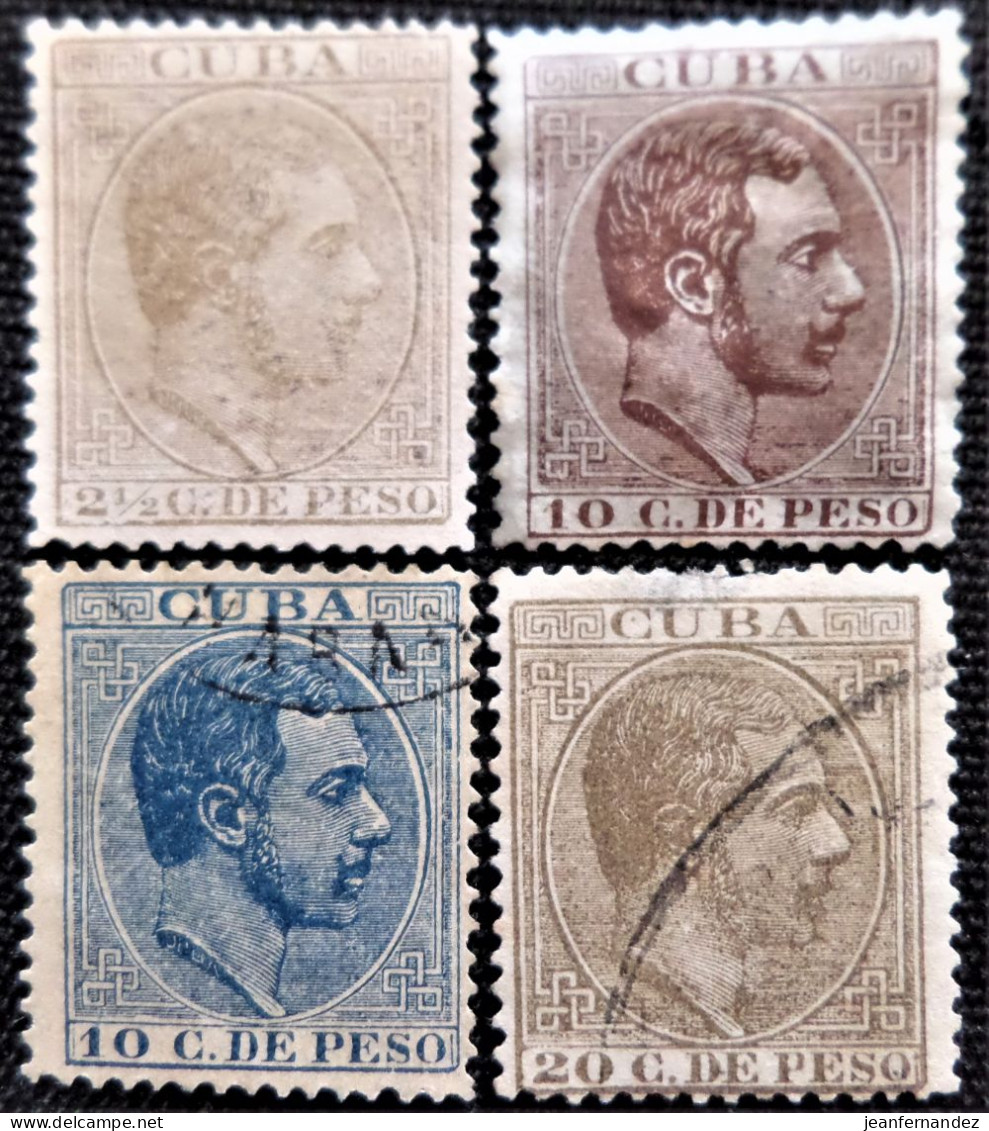 Espagne > Colonies Et Dépendances > Cuba 1883 King Alfonso XII   Edifil N°  98_102_103_104 - Cuba (1874-1898)