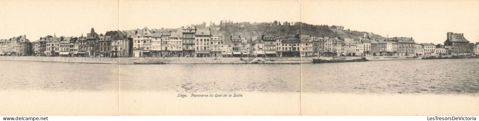 Belgique - Panorama Du Quai De La Batte - Triple Carte -  Carte Postale Ancienne - Liege