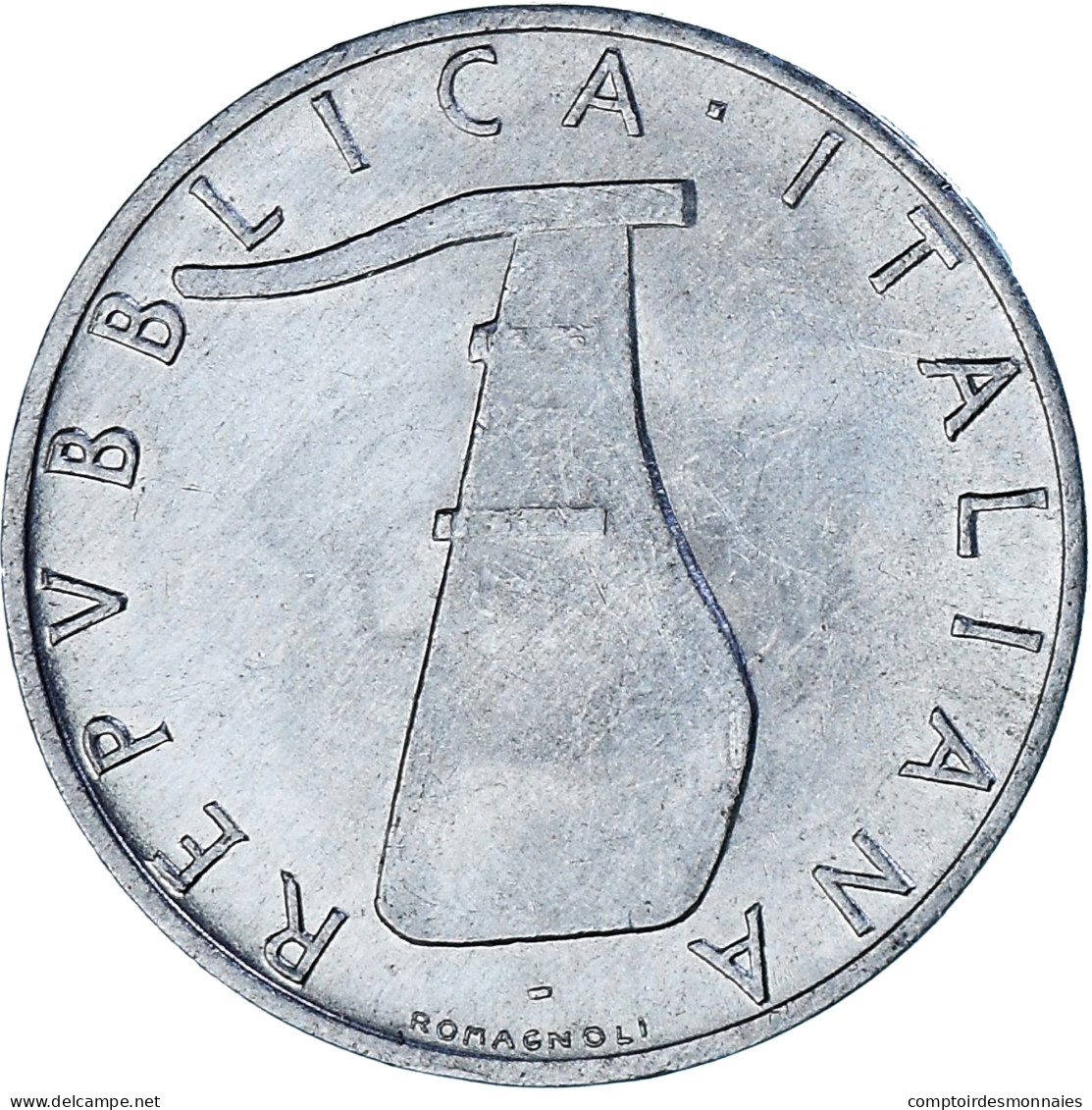 Italie, 5 Lire, 1968, Rome, Aluminium, TTB, KM:92 - 5 Lire