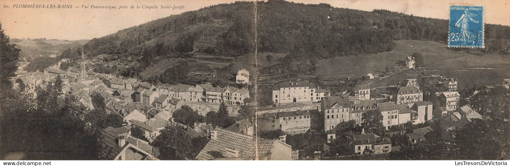 France - Plombière Les Bains - Vue Panoramique Prise De La Chapelle Saint Joseph -  Carte Postale Ancienne - Plombieres Les Bains