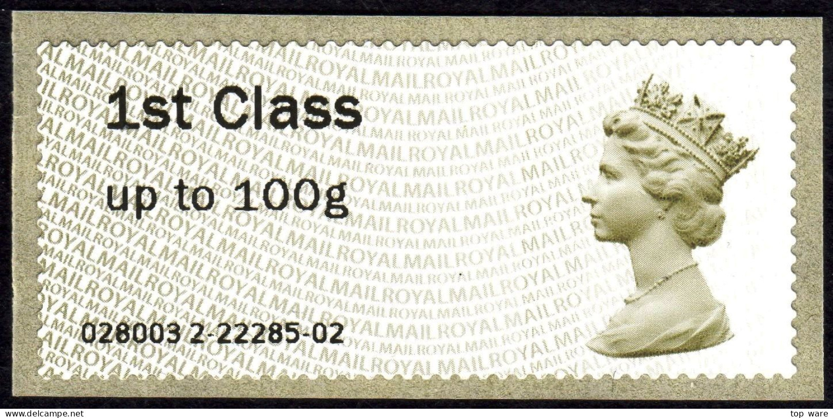 2008 Great Britain ATM 2 - 1st Class ** Frama Label Automatenmarken Distributeur Machine Stamps QEII GB UK - Post & Go (automatenmarken)