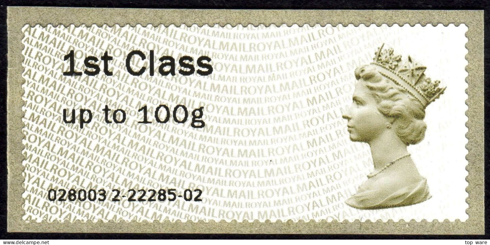 2008 Great Britain ATM 2 - 1st Class ** Frama Label Automatenmarken Distributeur Machine Stamps QEII GB UK - Post & Go Stamps