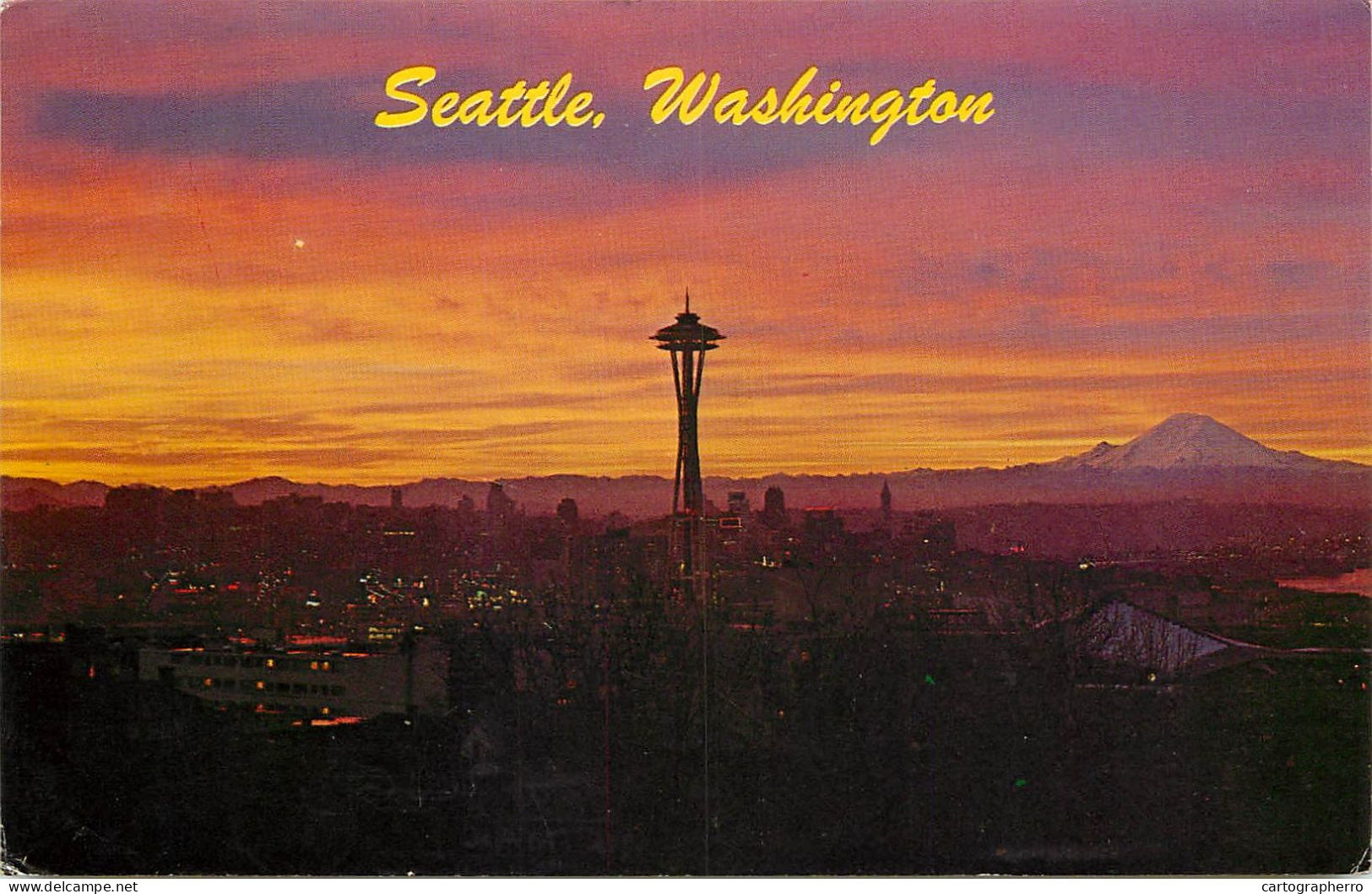 USA Seattle WA General View Nocturnal Aspect - Seattle