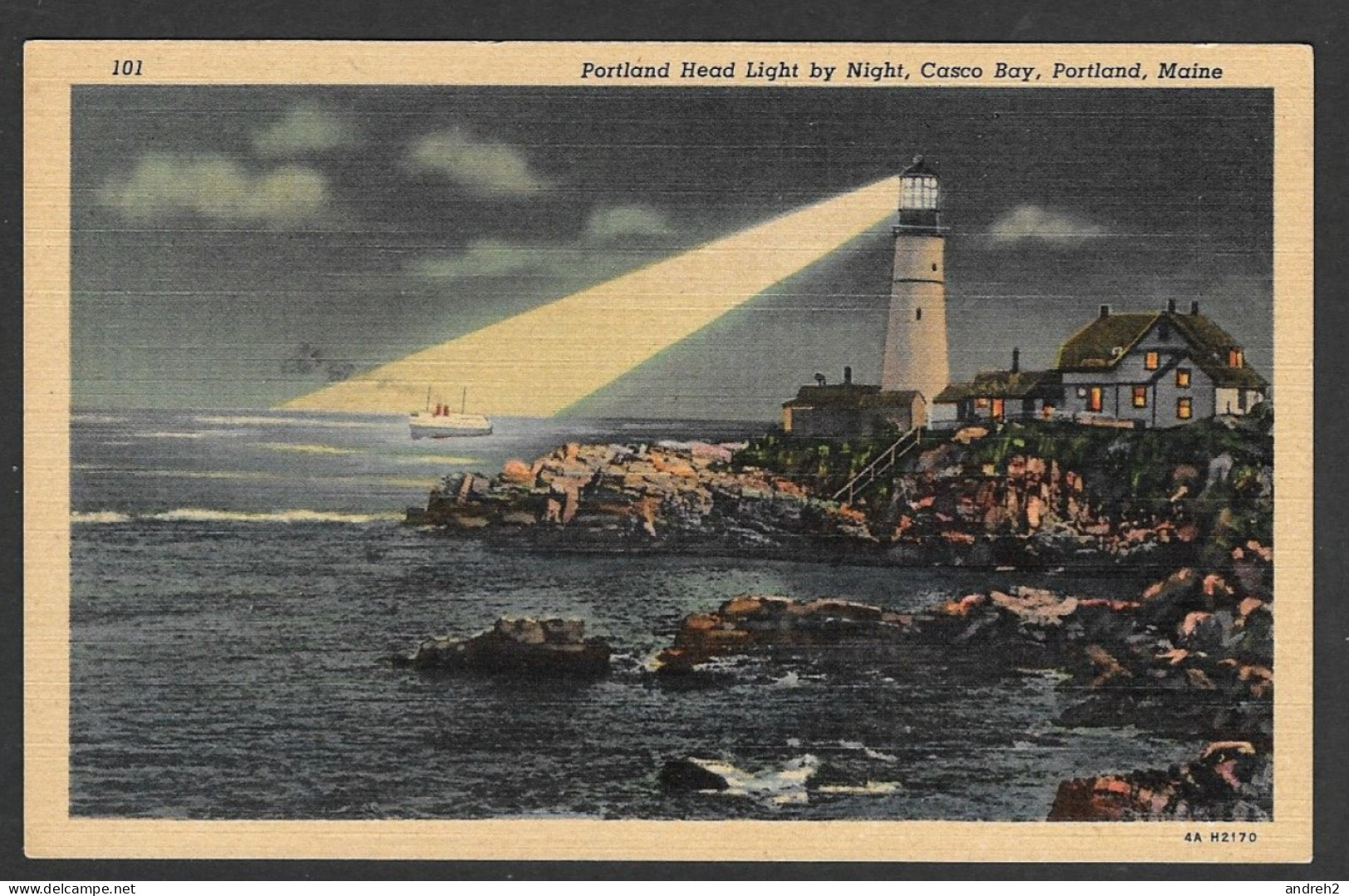 Phare  Lighthouse - C.P.A. Portland Maine Head Light Casco Bay  - Uncirculated - Non Circulée - No: 4A-H2170 - Portland