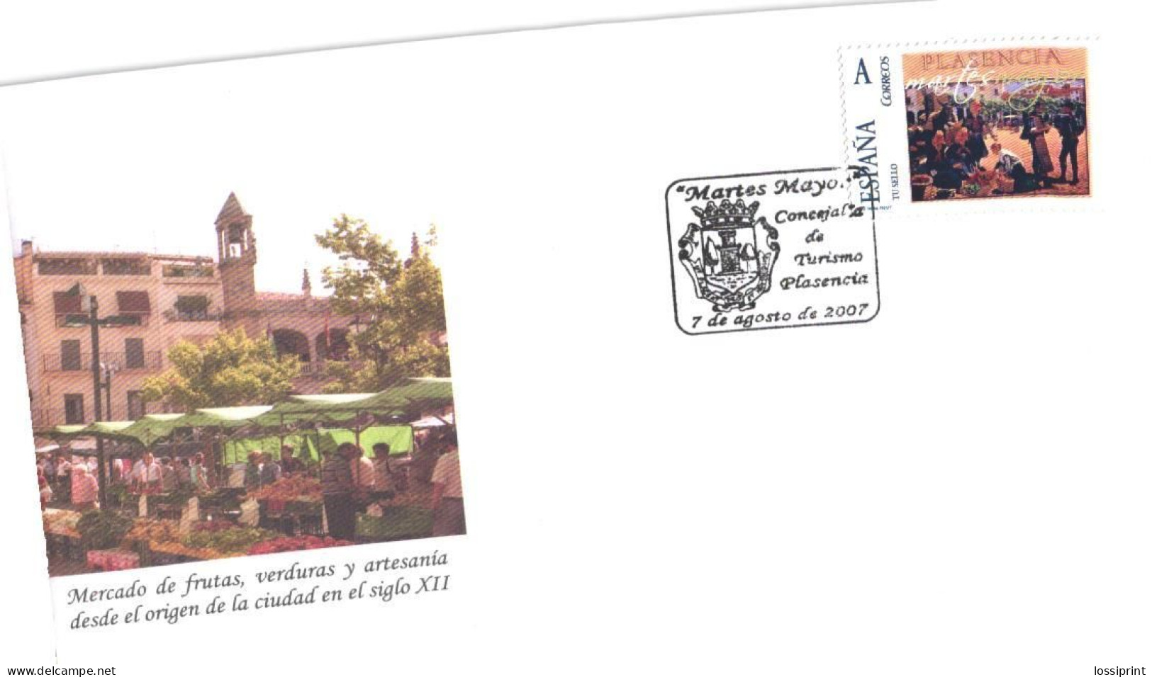 Spain:Cover, Martes Mayor, Tourism, 2007 - Briefe U. Dokumente