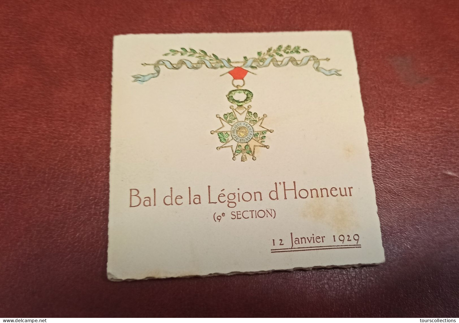 BAL DE LA LEGION D'HONNEUR 9° Sectiuon Du 12 Janvier 1929 - Programme De Danses - VIEUX PAPIERS - Other & Unclassified
