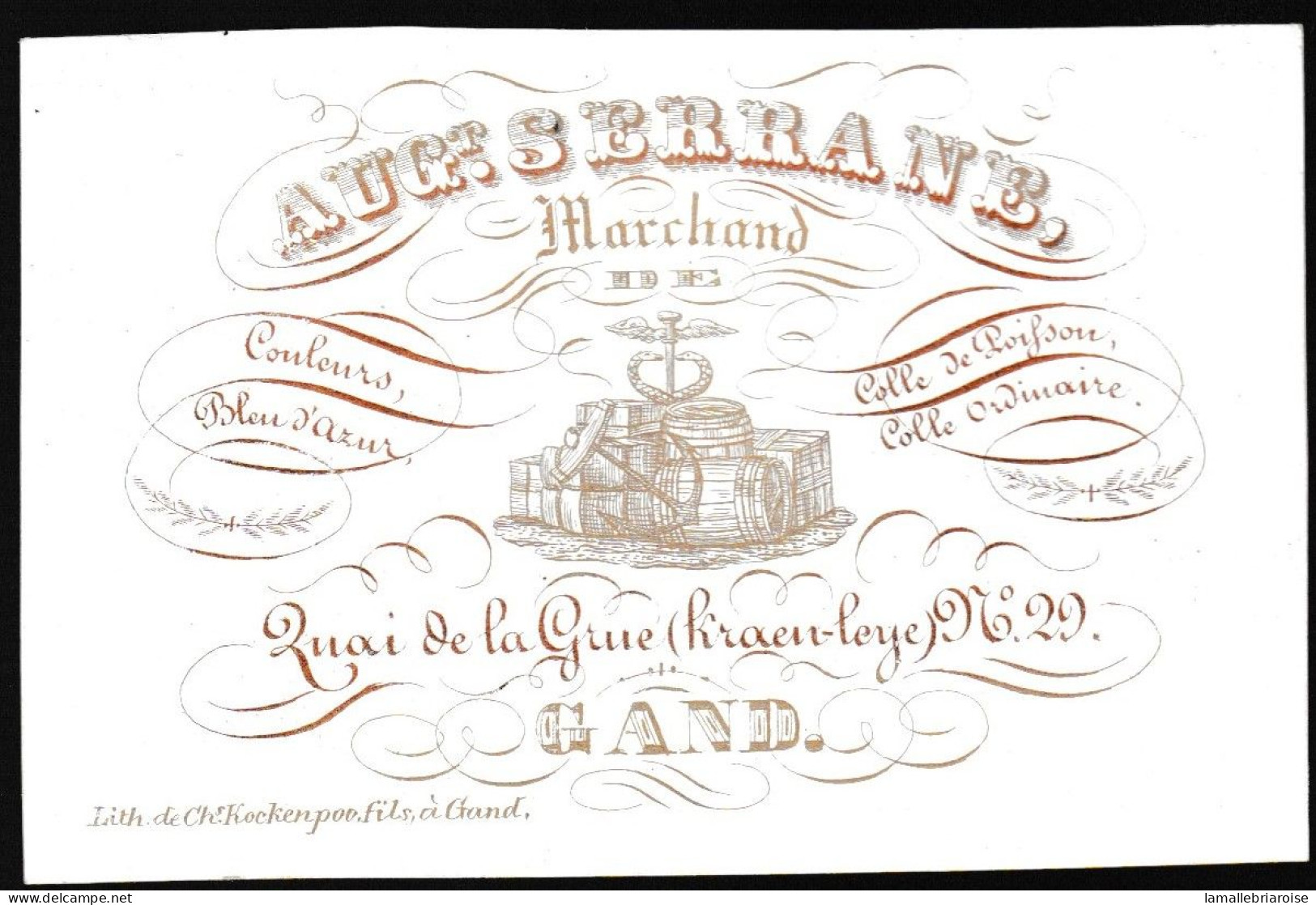 Belgique "Carte Porcelaine" , Porseleinkaart, AUGt Serrane, Couleurs, Colle, Gand, Gent, Dim:100x66mm - Cartes Porcelaine